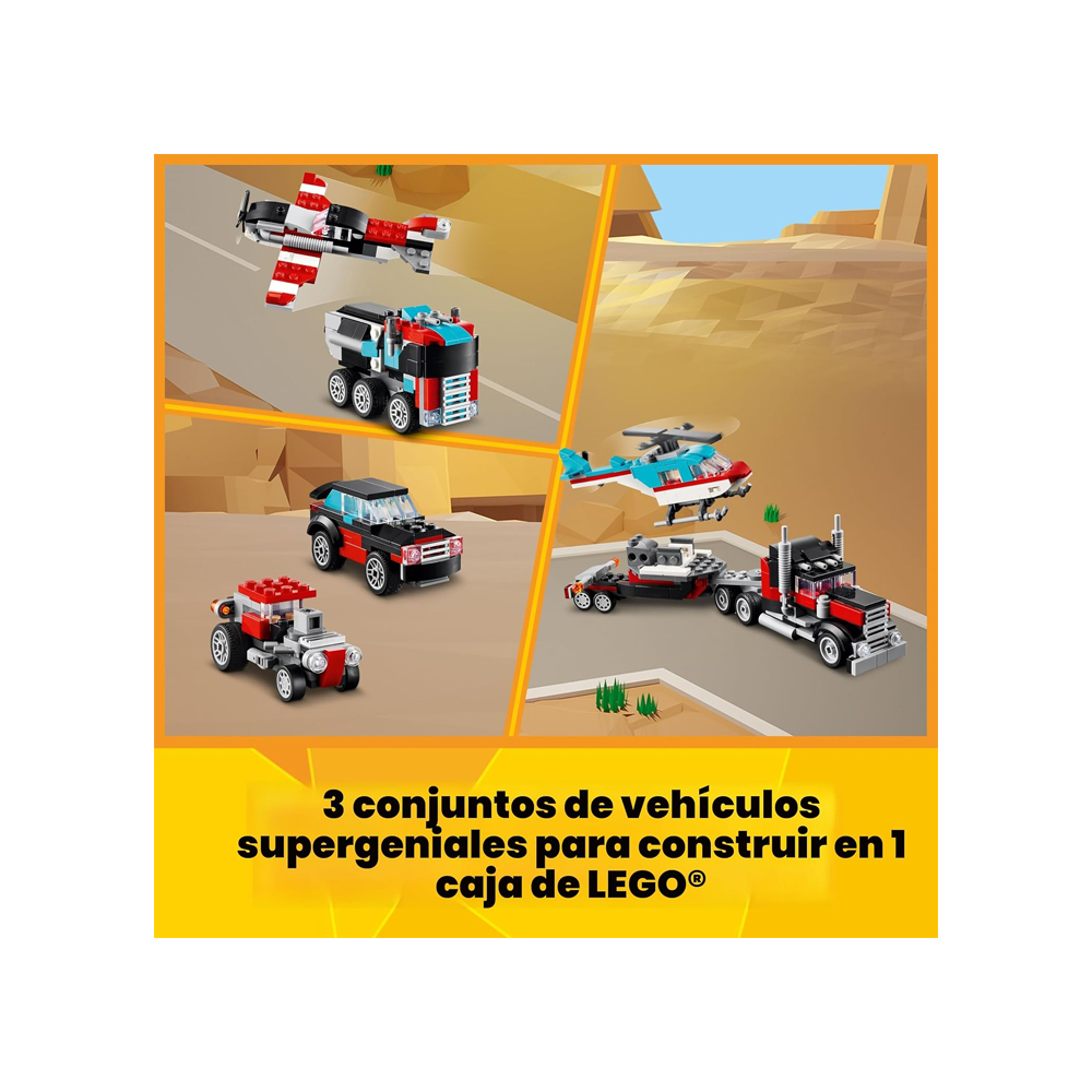 LEGO CREATOR 3 IN 1 FLATBED TRUCK WITH HELICOPTER 31146 - 3