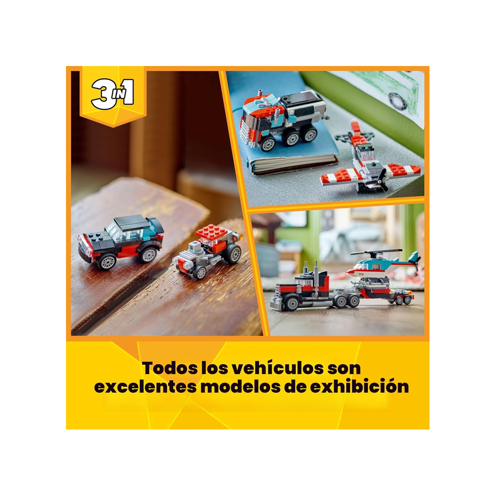 LEGO CREATOR 3 IN 1 FLATBED TRUCK WITH HELICOPTER 31146 - 5