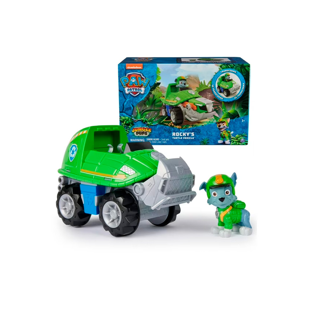 PAW PATROL JUNGLE PUPS ROCKY SNAPPING TURTLE VEHICLE - 1