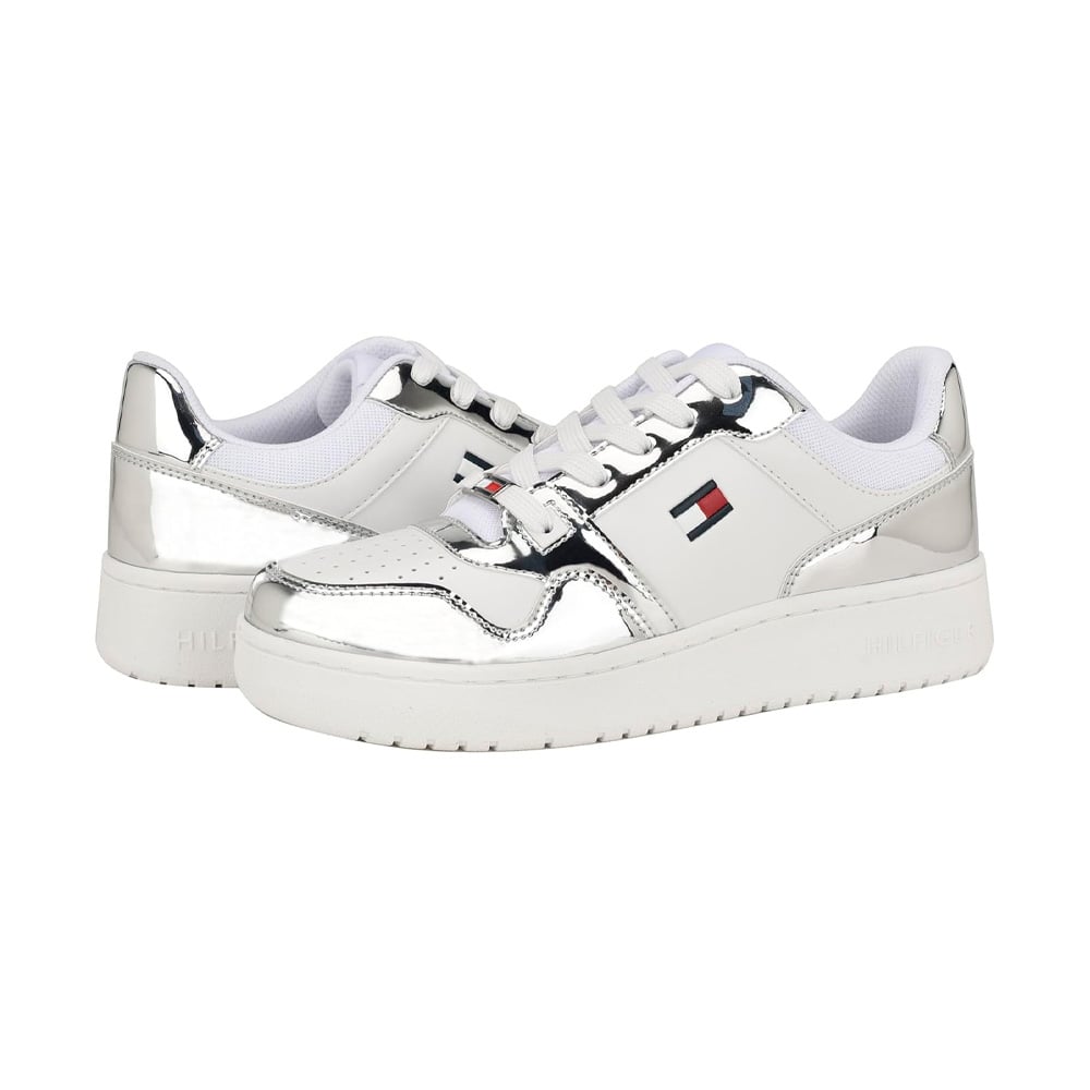 ZAPATILLA TOMMY HILFIGER DAMA TWIGYE WHITE SILVER TALLA 6 - 1
