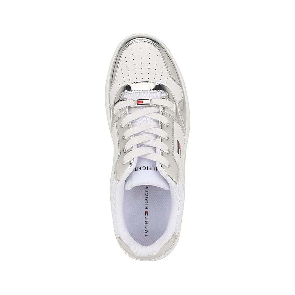 ZAPATILLA TOMMY HILFIGER DAMA TWIGYE WHITE SILVER TALLA 6 - 4