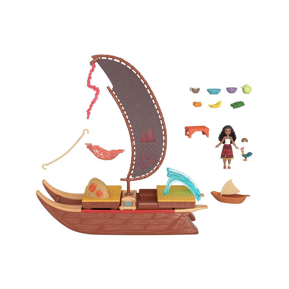 MATTEL DISNEY MOANA 2 WITH FLOATING ADVENTURE CANOE - 6