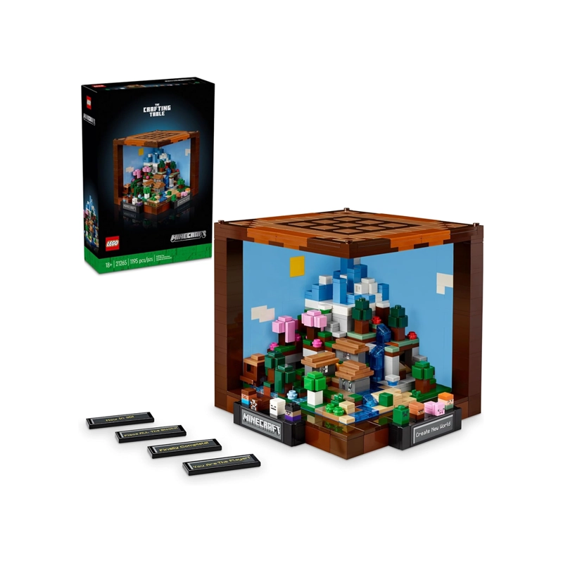 LEGO MINECRAFT CRAFTING TABLE COLLECTIBLE VIDEO GAME 21265 - 1