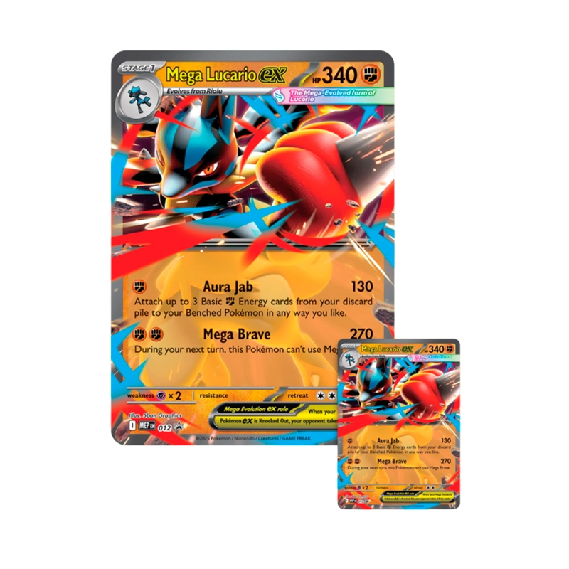 POKEMON TCG MEGA LUCARIO EX FIGURA COLECCION INGLES - 4