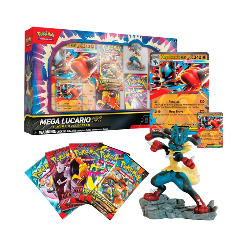 POKEMON TCG MEGA LUCARIO EX FIGURA COLECCION INGLES - 5