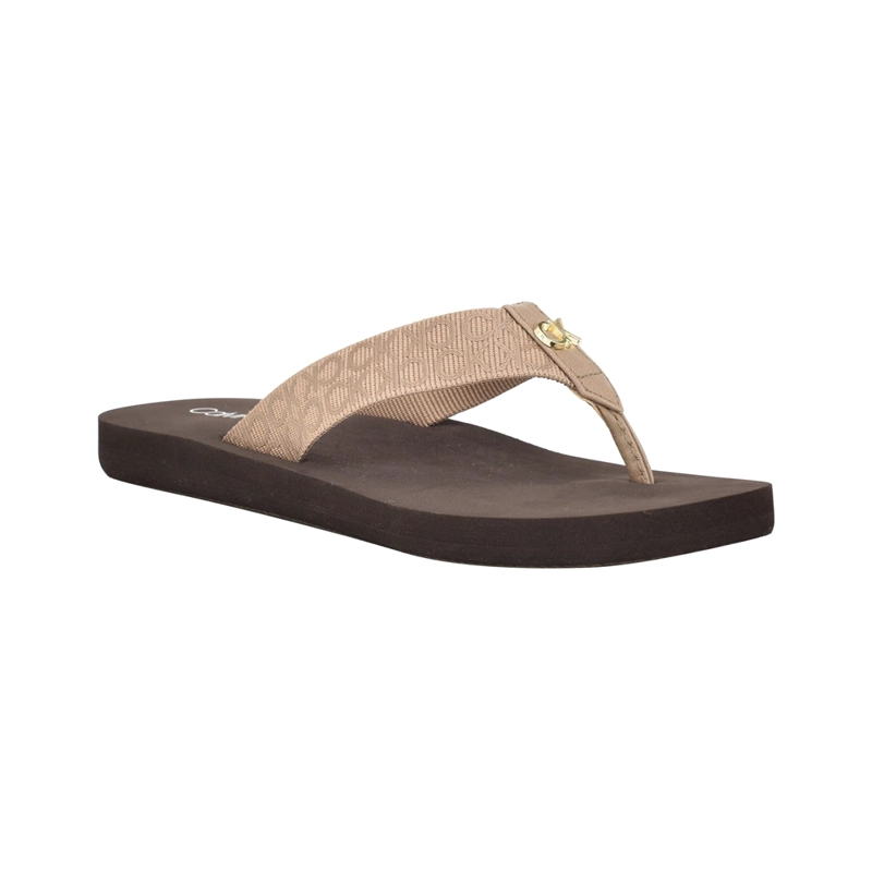 SANDALIA CALVIN KLEIN CALUHA TAUPE 240 PARA DAMA TALLA 5 - 1