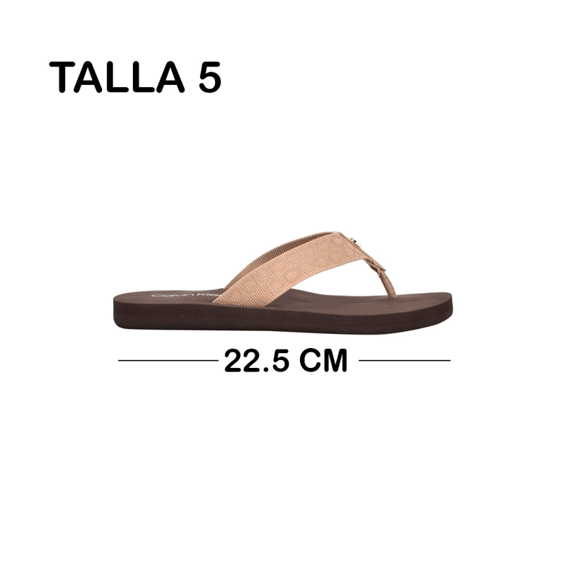 SANDALIA CALVIN KLEIN CALUHA TAUPE 240 PARA DAMA TALLA 5 - 2