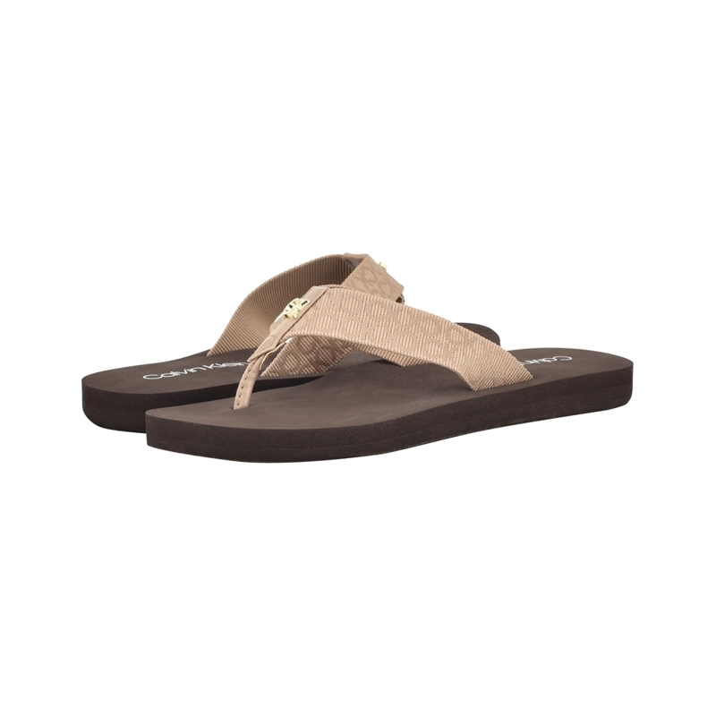SANDALIA CALVIN KLEIN CALUHA TAUPE 240 PARA DAMA TALLA 5 - 6