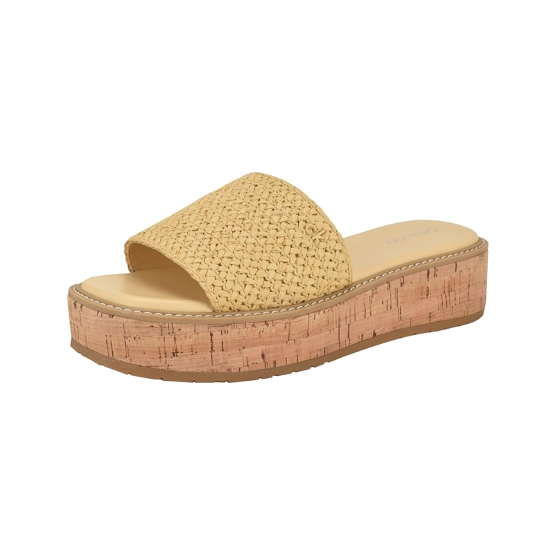 SANDALIA CALVIN KLEIN ARZELIA LIGHT NATURAL 110 DAMA TALLA 6 - 1