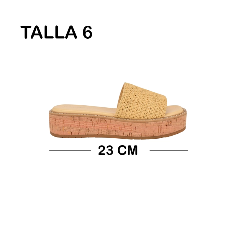 SANDALIA CALVIN KLEIN ARZELIA LIGHT NATURAL 110 DAMA TALLA 6 - 2