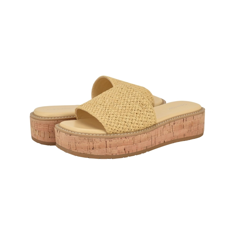 SANDALIA CALVIN KLEIN ARZELIA LIGHT NATURAL 110 DAMA TALLA 6 - 6