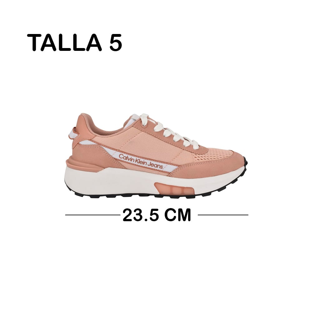 ZAPATILLA CALVIN KLEIN KHALLI PINK PARA DAMA TALLA 5 - 6