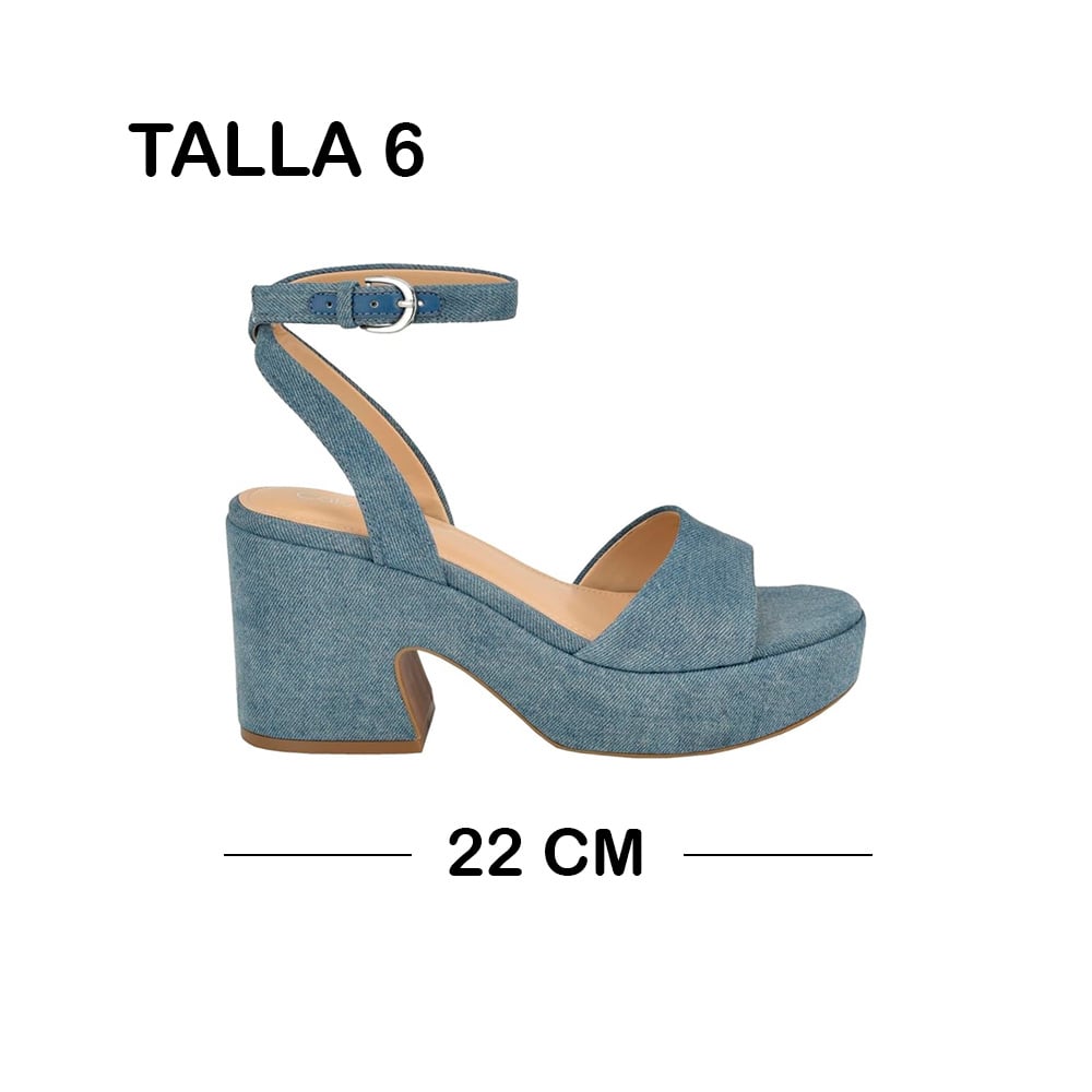 SANDALIA CALVIN KLEIN SUMMER HEELED BLUE 420 DAMA TALLA 6 - 2