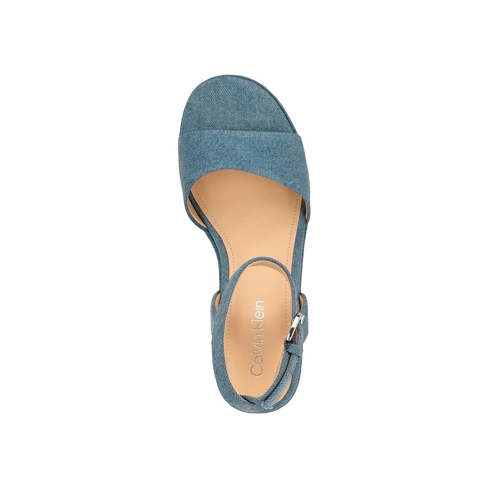 SANDALIA CALVIN KLEIN SUMMER HEELED BLUE 420 DAMA TALLA 6 - 3