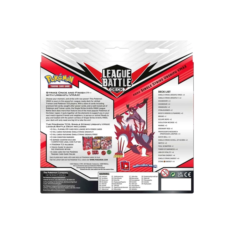POKEMON TCG SINGLE STRIKE URSHIFU VMAX DECK INGLES - 5
