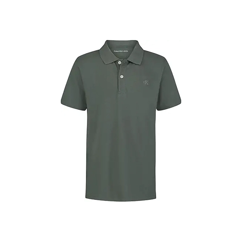 POLO CORTO CALVIN KLEIN VERDE OSCURO INFANTIL TALLA 8 - 1