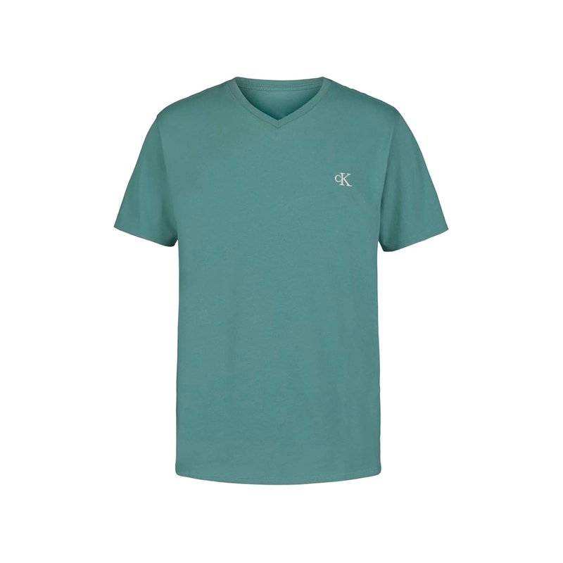 POLO CORTO CALVIN KLEIN VERDE CLARO INFANTIL TALLA 8 - 1