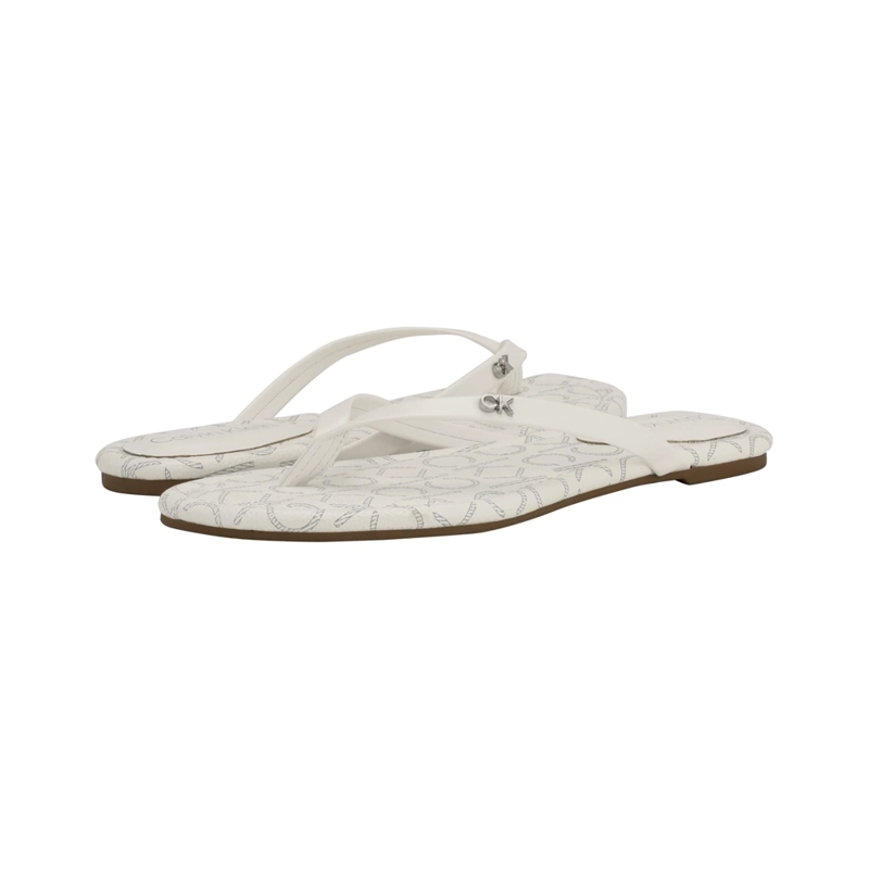 SANDALIA CALVIN KLEIN CRUZY WHITE DAMA TALLA 6 5 - 1