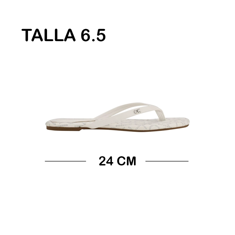 SANDALIA CALVIN KLEIN CRUZY WHITE DAMA TALLA 6 5 - 2