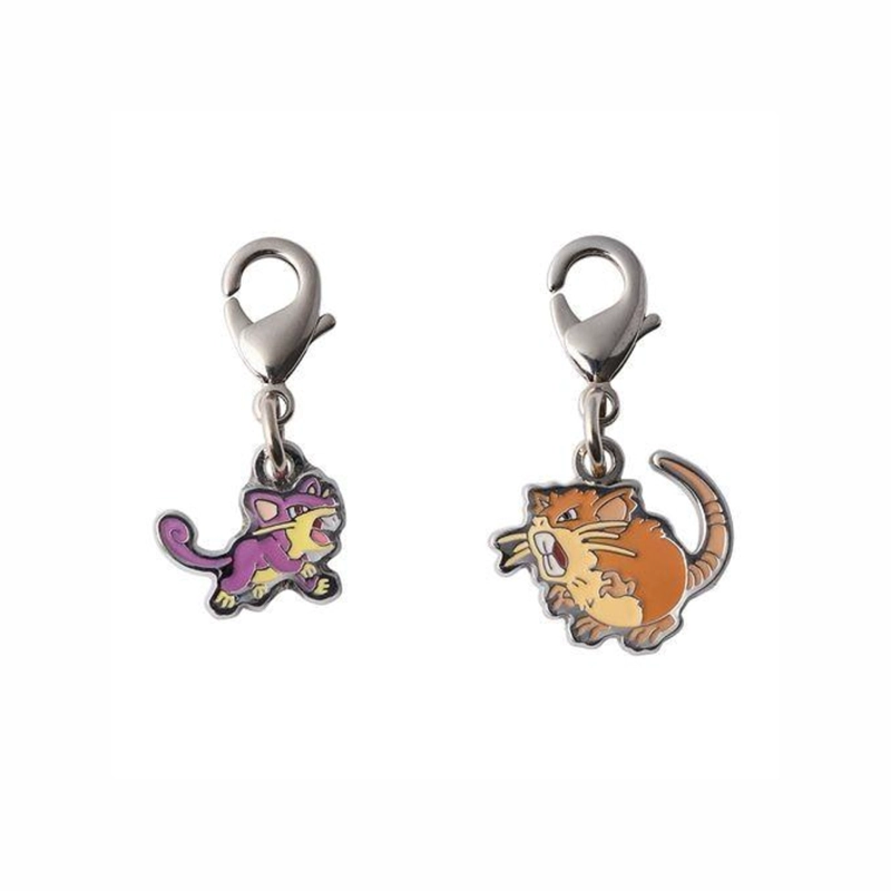 POKEMON CENTER RATTATA RATICATE LLAVERO METAL JAPON - 1