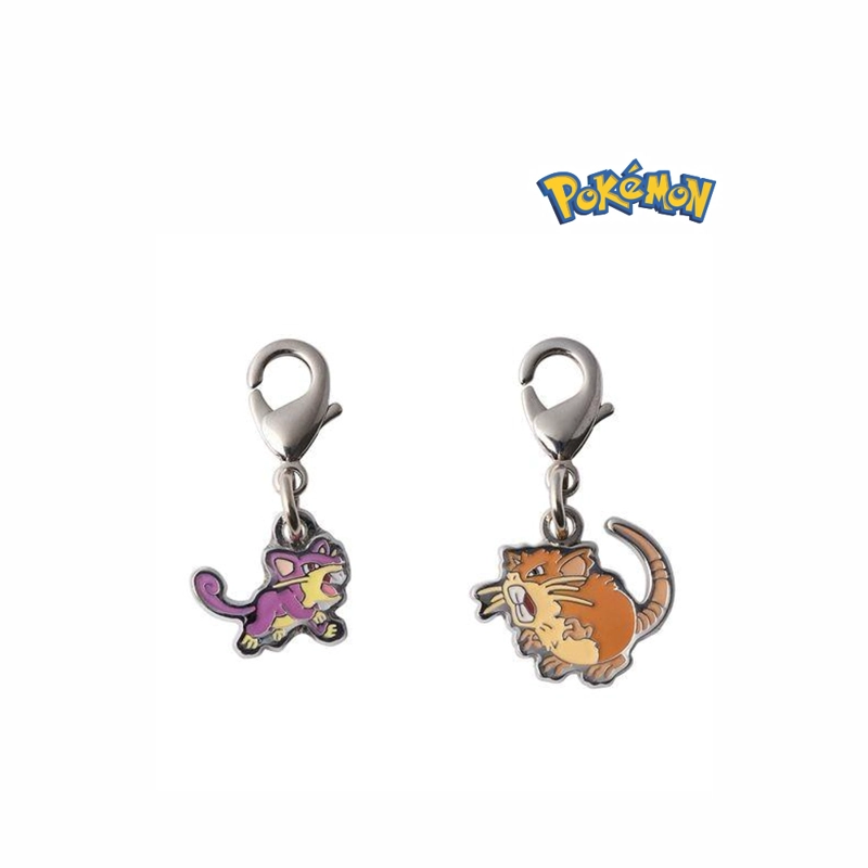 POKEMON CENTER RATTATA RATICATE LLAVERO METAL JAPON - 3