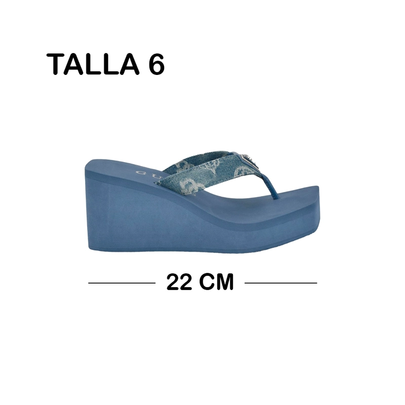 SANDALIA GUESS DEMMEY DARK BLUE DAMA TALLA 6 - 2