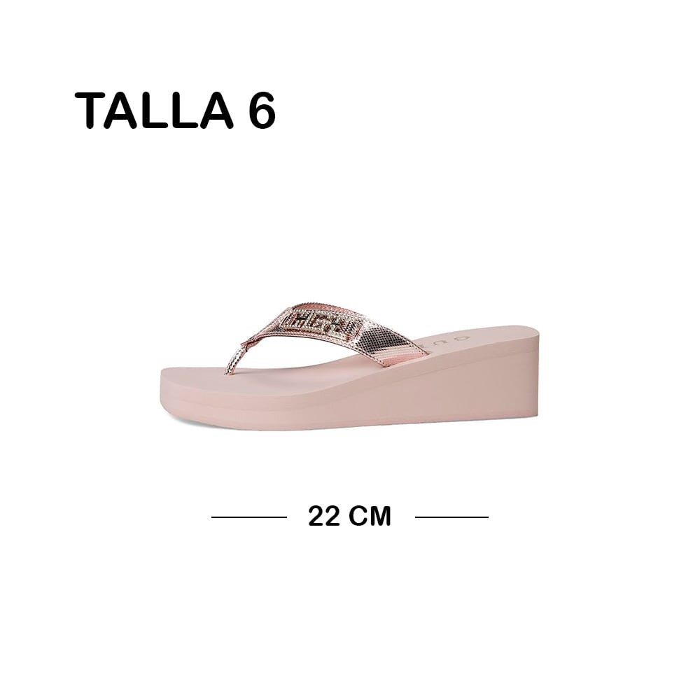 SANDALIA GUESS ELOWEN LIGHT PINK DAMA TALLA 6 - 2