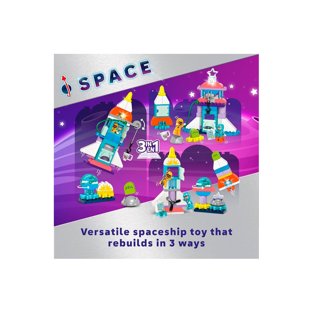 LEGO DUPLO 3 IN 1 SPACE SHUTTLE ADVENTURE TODDLER 10422 - 2