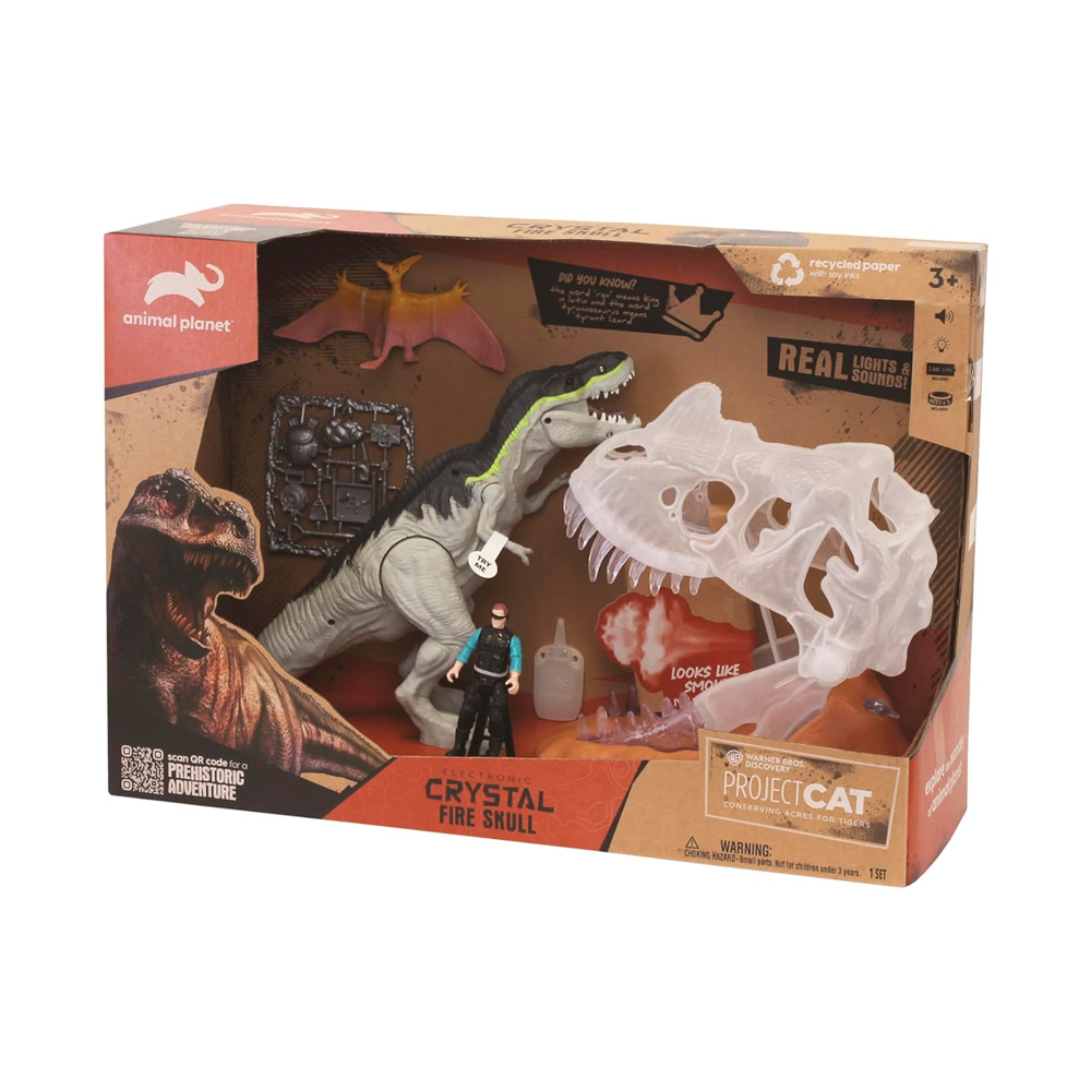 ANIMAL PLANET CRYSTAL FIRE SKULL DINO CON LUZ Y SONIDO - 5