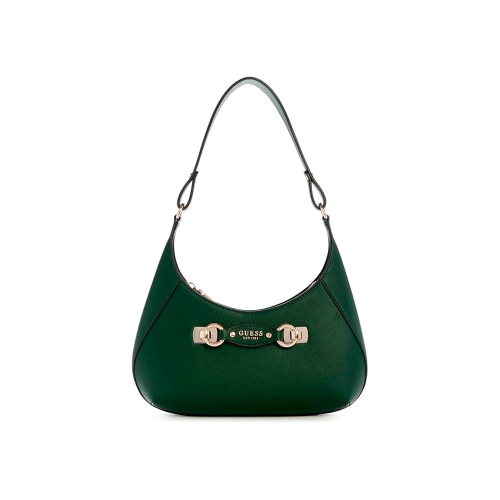 BOLSO GUESS DE HOMBRO CON CREMALLERA SUPERIOR VERDE OSCURO - 1