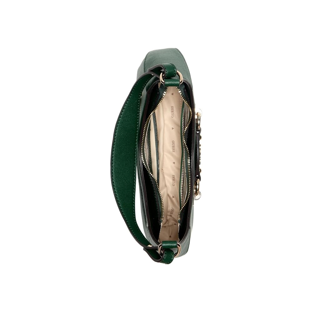 BOLSO GUESS DE HOMBRO CON CREMALLERA SUPERIOR VERDE OSCURO - 4