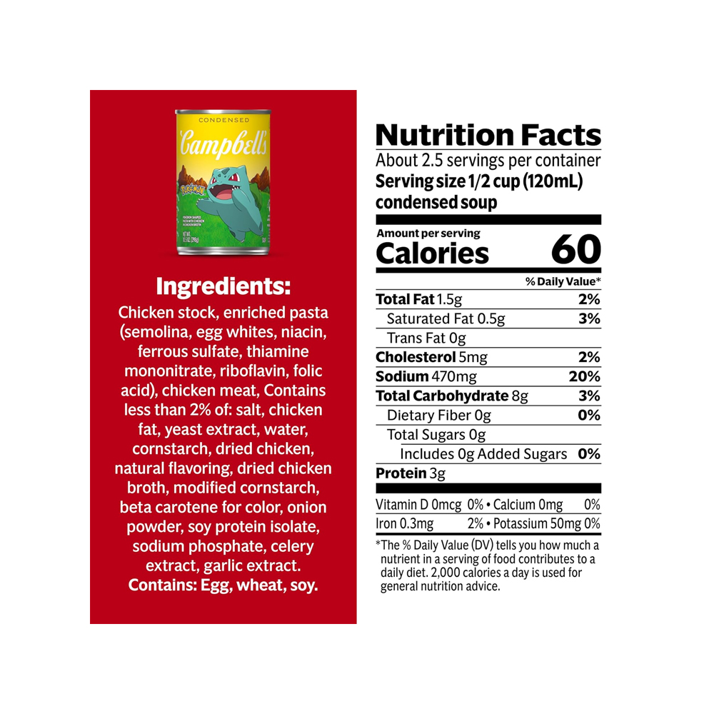 POKEMON SOPA CONDENSADA INFANTIL CAMPBELLS 280GR - 3