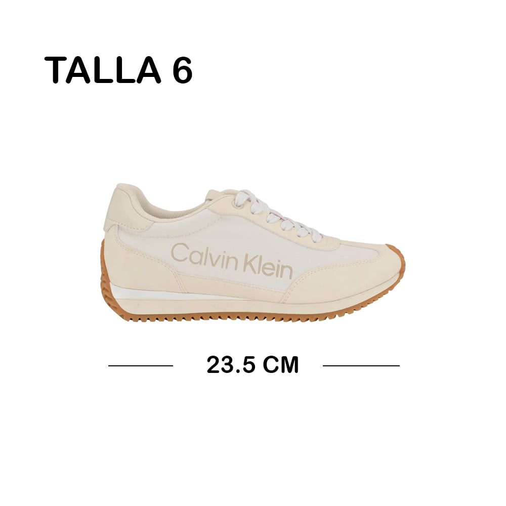 ZAPATILLA CALVIN KLEIN DAMA LANIER IVORY TALLA 6 - 7