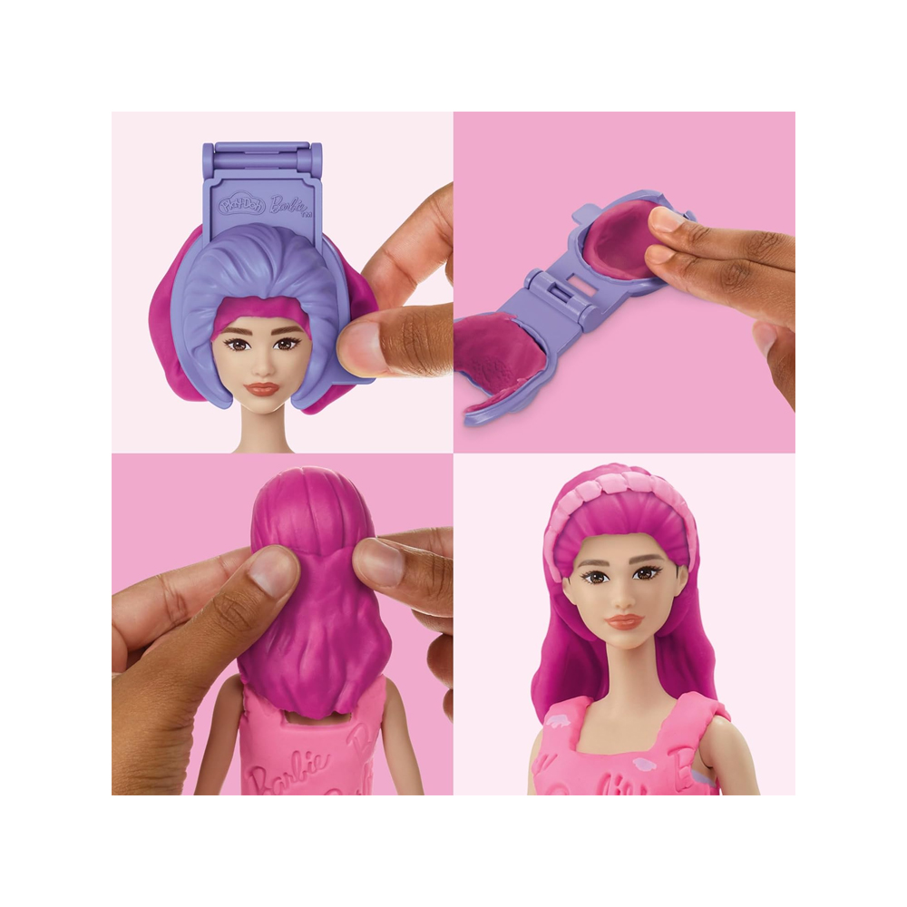 PLAY DOH BARBIE HEARTS AND HAIR SET CLOTHES WITH MODELING - 4