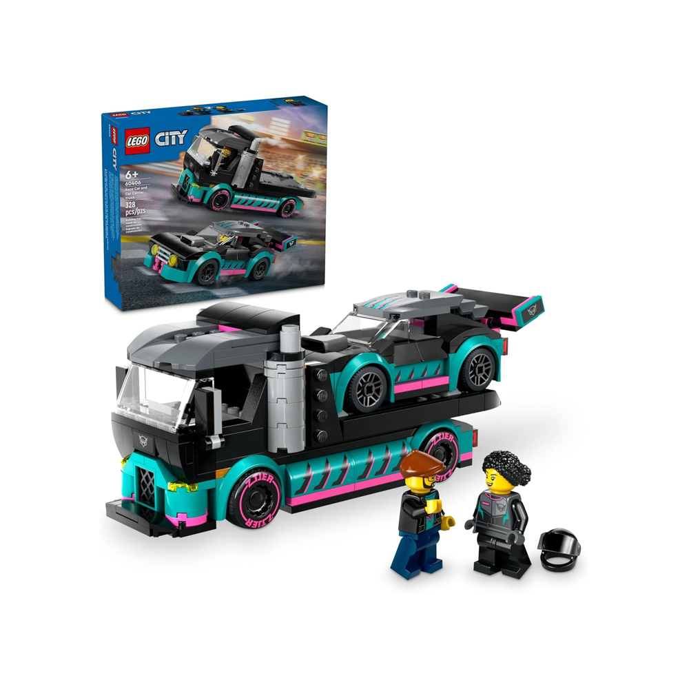 LEGO CITY RACE CAR AND CAR CARRIER TRUCK 60406 - 1
