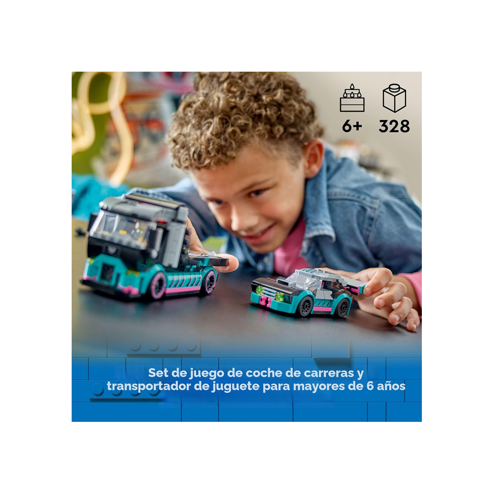 LEGO CITY RACE CAR AND CAR CARRIER TRUCK 60406 - 2