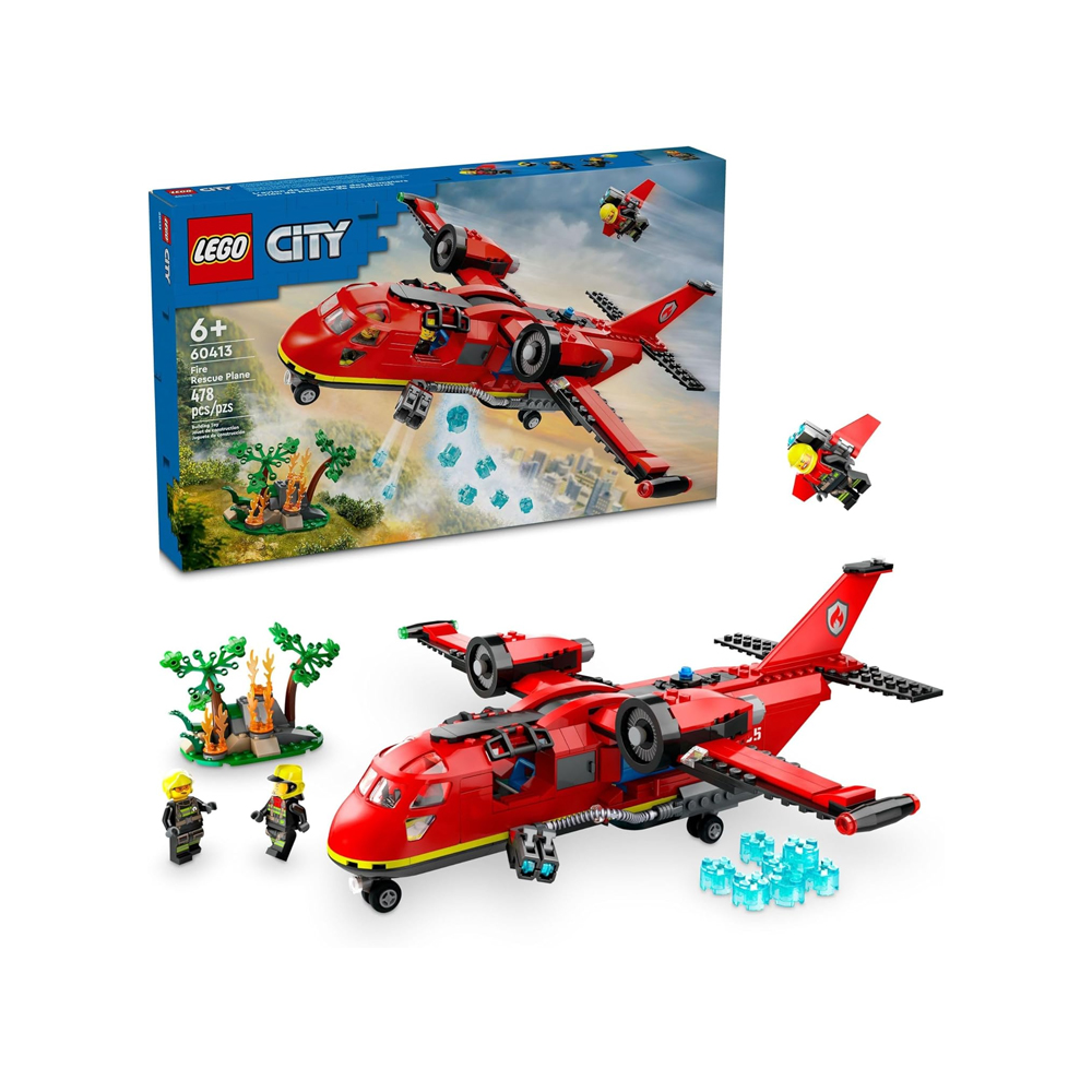LEGO CITY FIRE RESCUE PLANE TOY BUILDING BLOCKS 60413 - 1