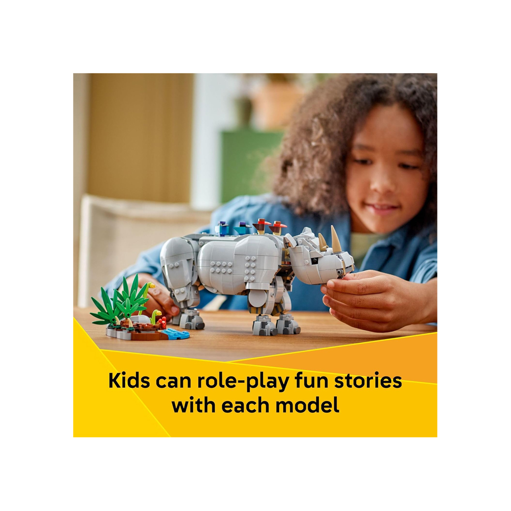 LEGO CREATOR 3 IN 1 WILD ANIMALS MAJESTIC RHINO 31171 - 3