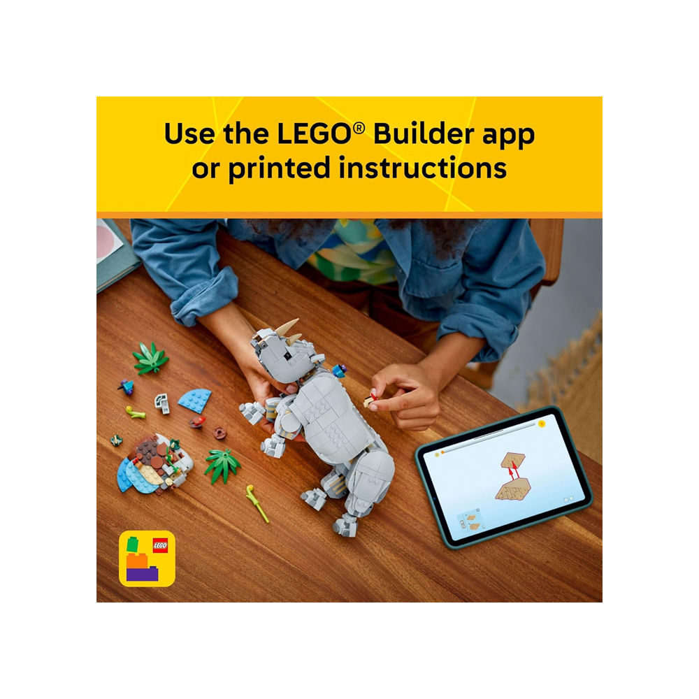 LEGO CREATOR 3 IN 1 WILD ANIMALS MAJESTIC RHINO 31171 - 6