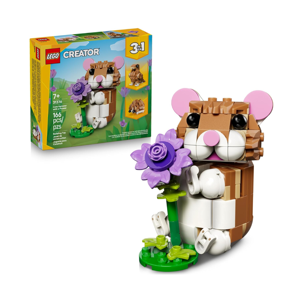 LEGO CREATOR 3 IN 1 CUTE HAMSTER CON FLOR 31376 - 1