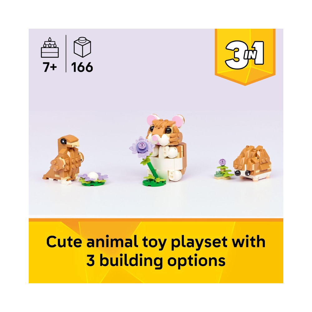 LEGO CREATOR 3 IN 1 CUTE HAMSTER CON FLOR 31376 - 2