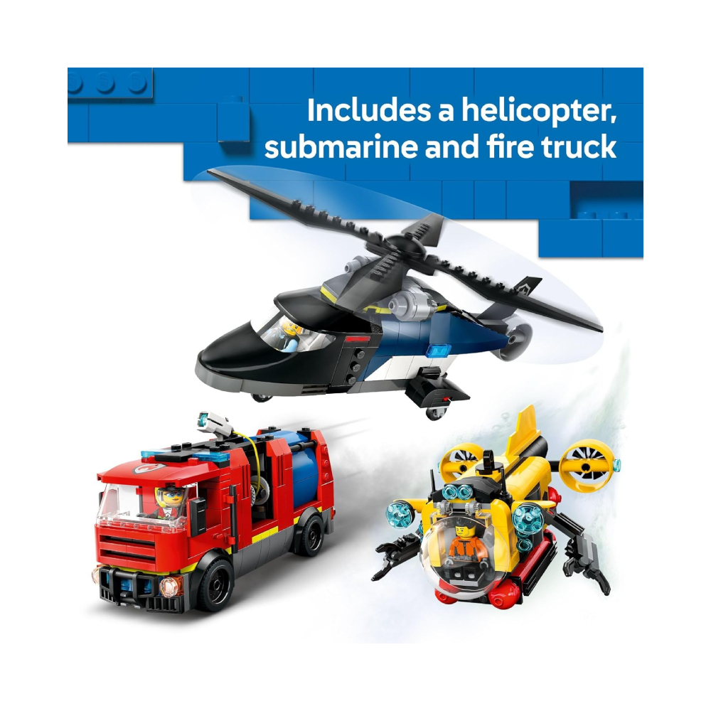 LEGO CITY HELICOPTER FIRE TRUCK Y SUBMARINE 60462 - 4