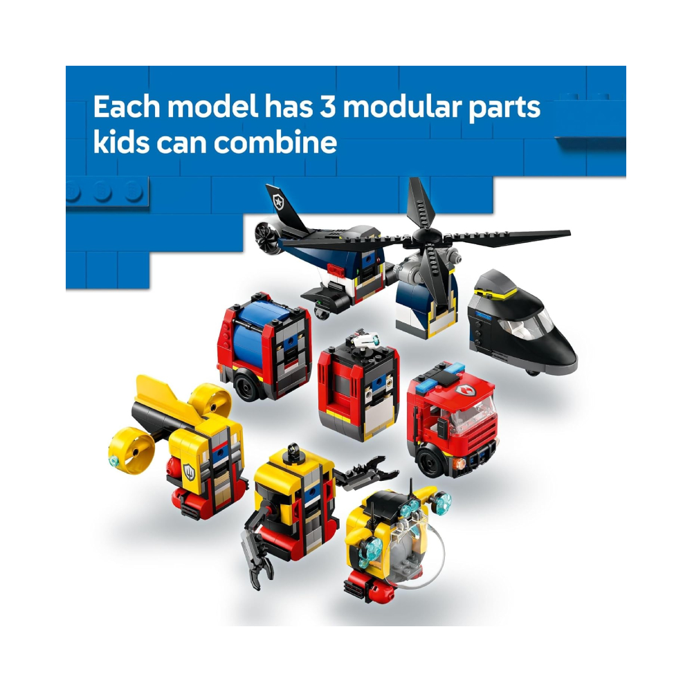 LEGO CITY HELICOPTER FIRE TRUCK Y SUBMARINE 60462 - 5