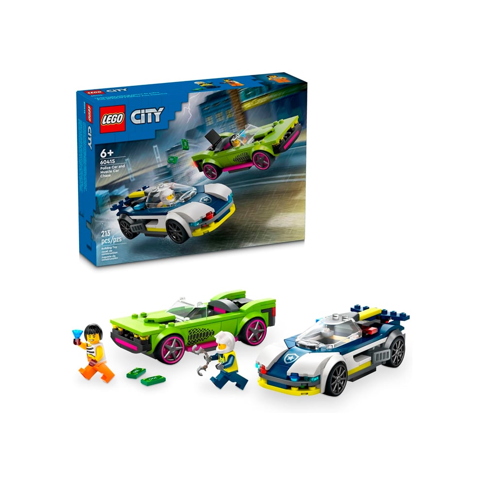 LEGO CITY POLICE CAR AND MUSCLE CAR CHASE 60415 - 1