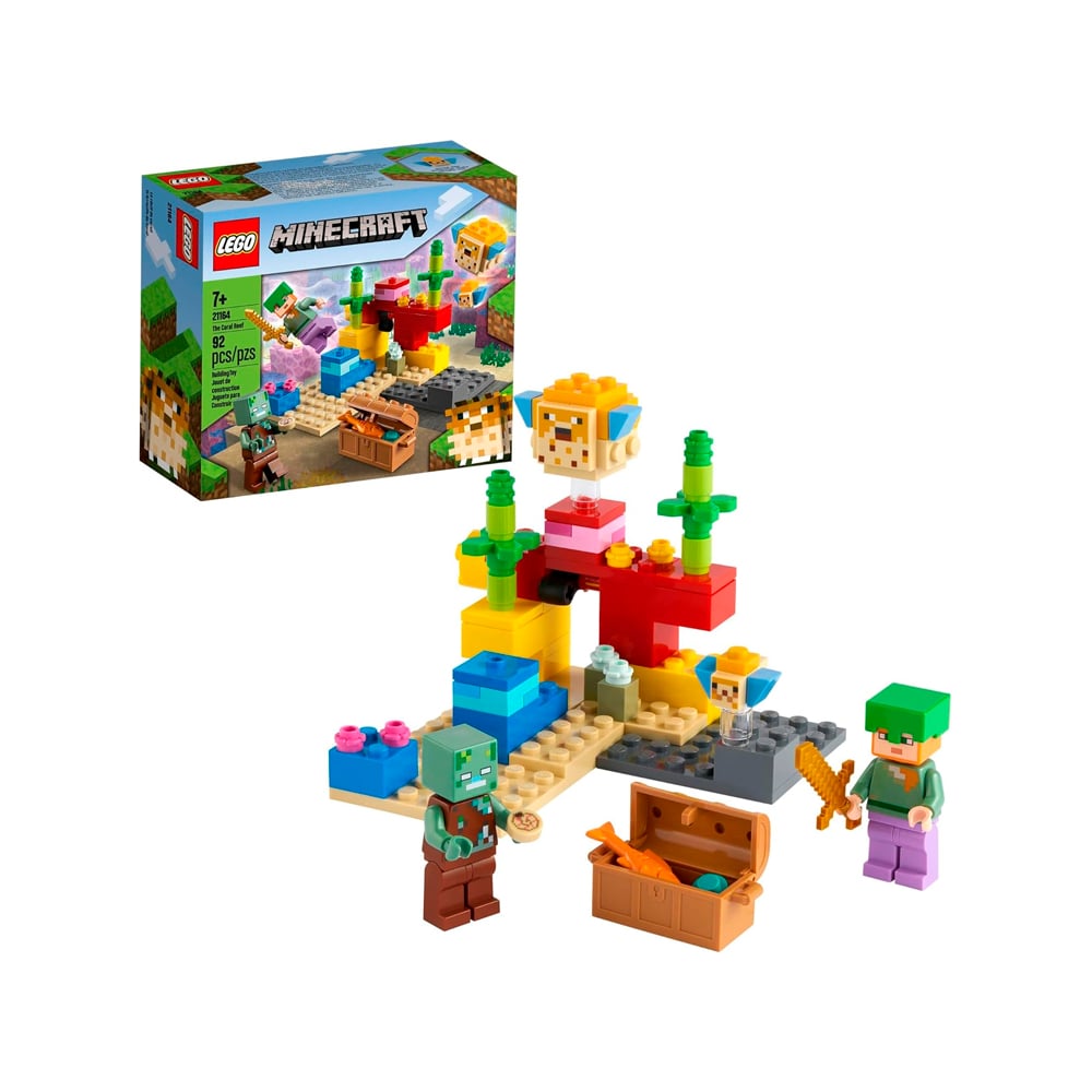 LEGO MINECRAFT THE CORAL REEF TOY BUILDING SET 21164 - 1