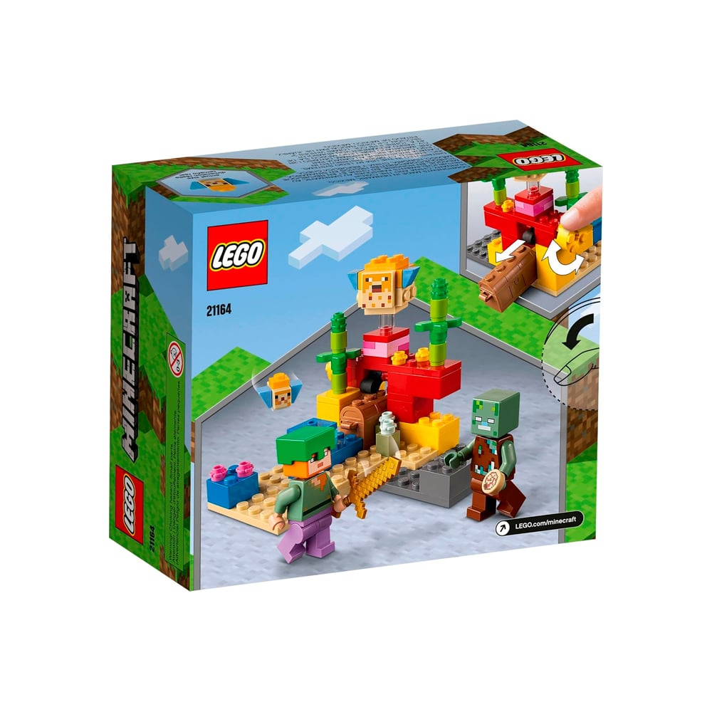 LEGO MINECRAFT THE CORAL REEF TOY BUILDING SET 21164 - 6