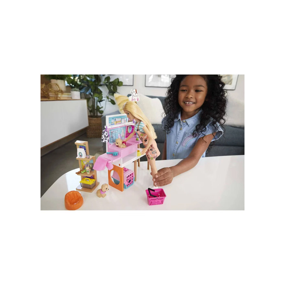 BARBIE MUÑECA Y PET BOUTIQUE CON 4 PETS Y ACCESSORIOS - 3