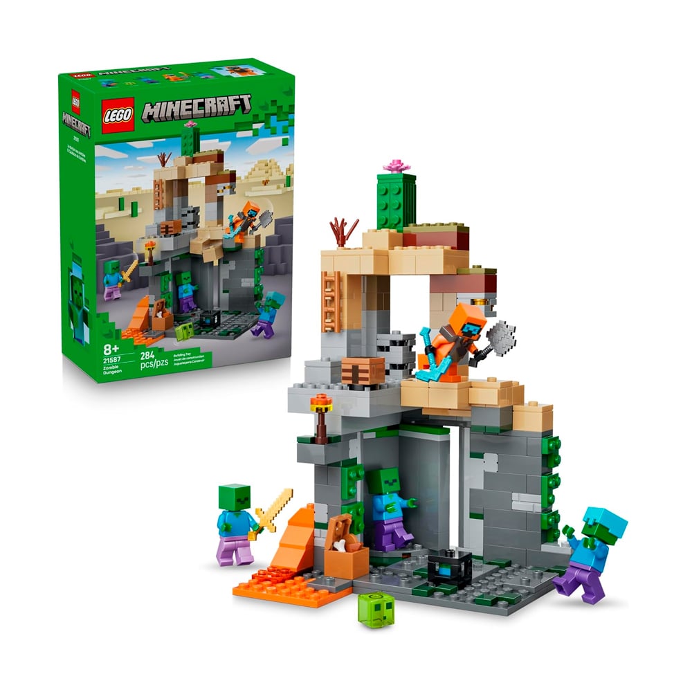 LEGO MINECRAFT ZOMBIE DUNGEON BUILDING PRETEND PLAY 21587 - 1
