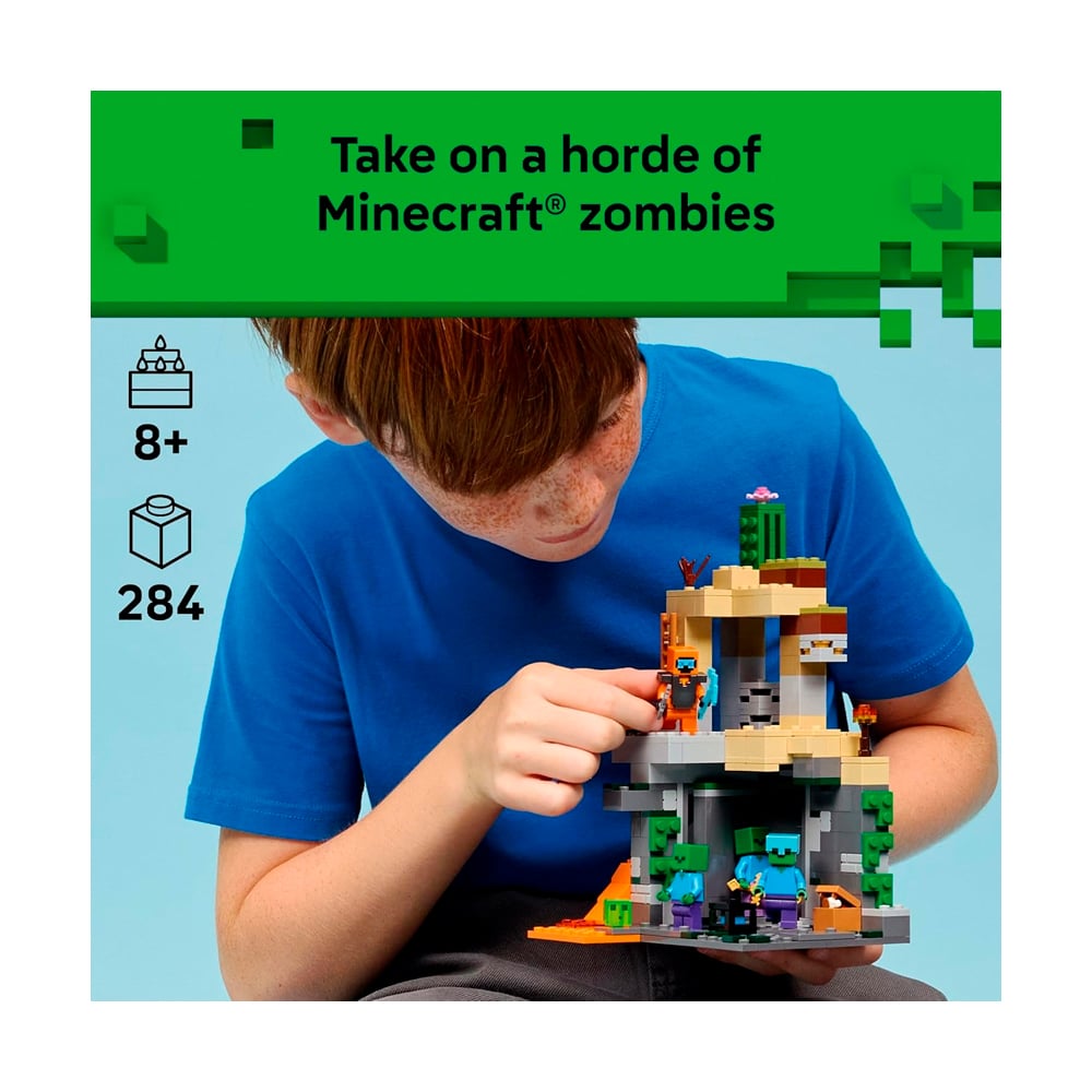 LEGO MINECRAFT ZOMBIE DUNGEON BUILDING PRETEND PLAY 21587 - 2