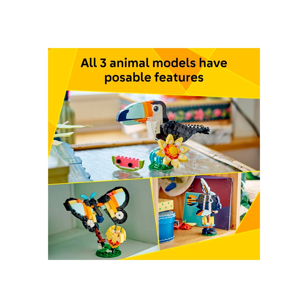 LEGO CREATOR 3 IN 1 WILD ANIMALS TROPICAL TOUCAN 31173 - 3